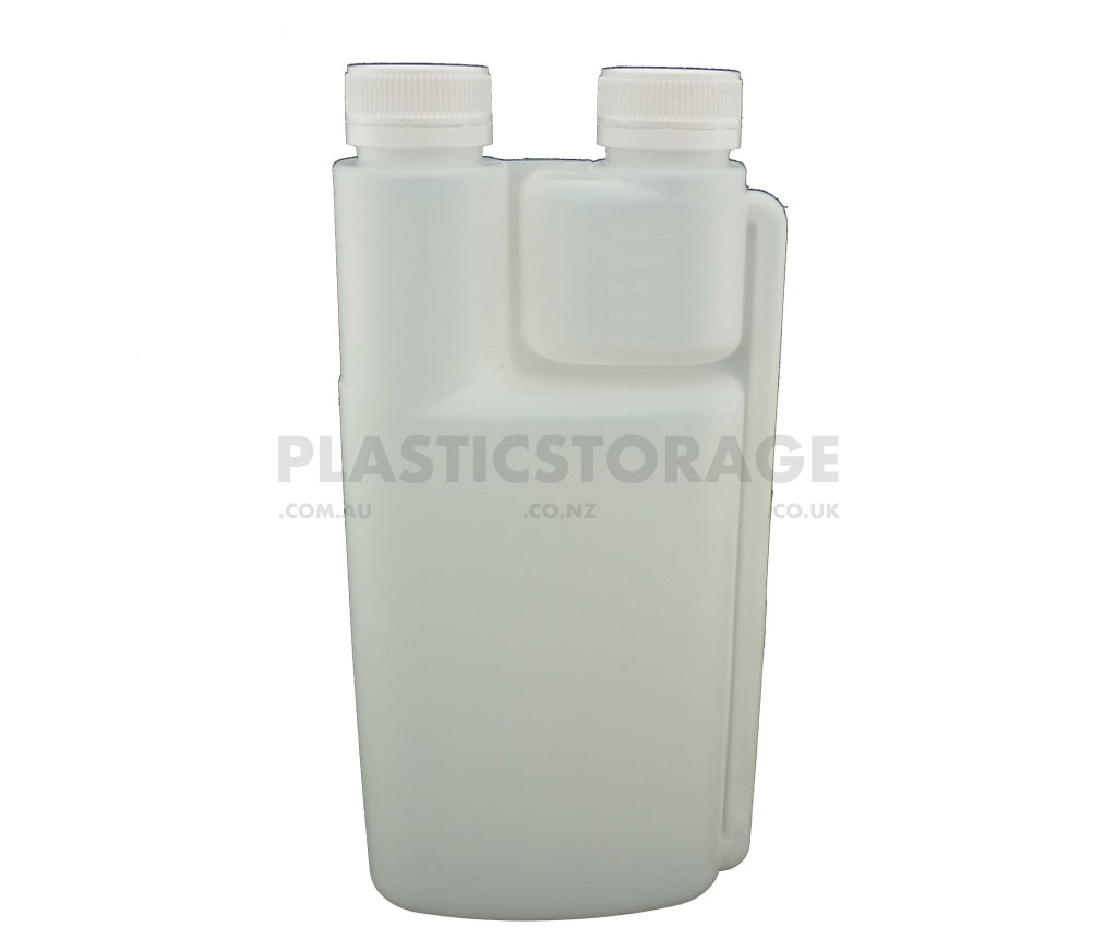 1L Double Chamber Bottle & 2 X Cap